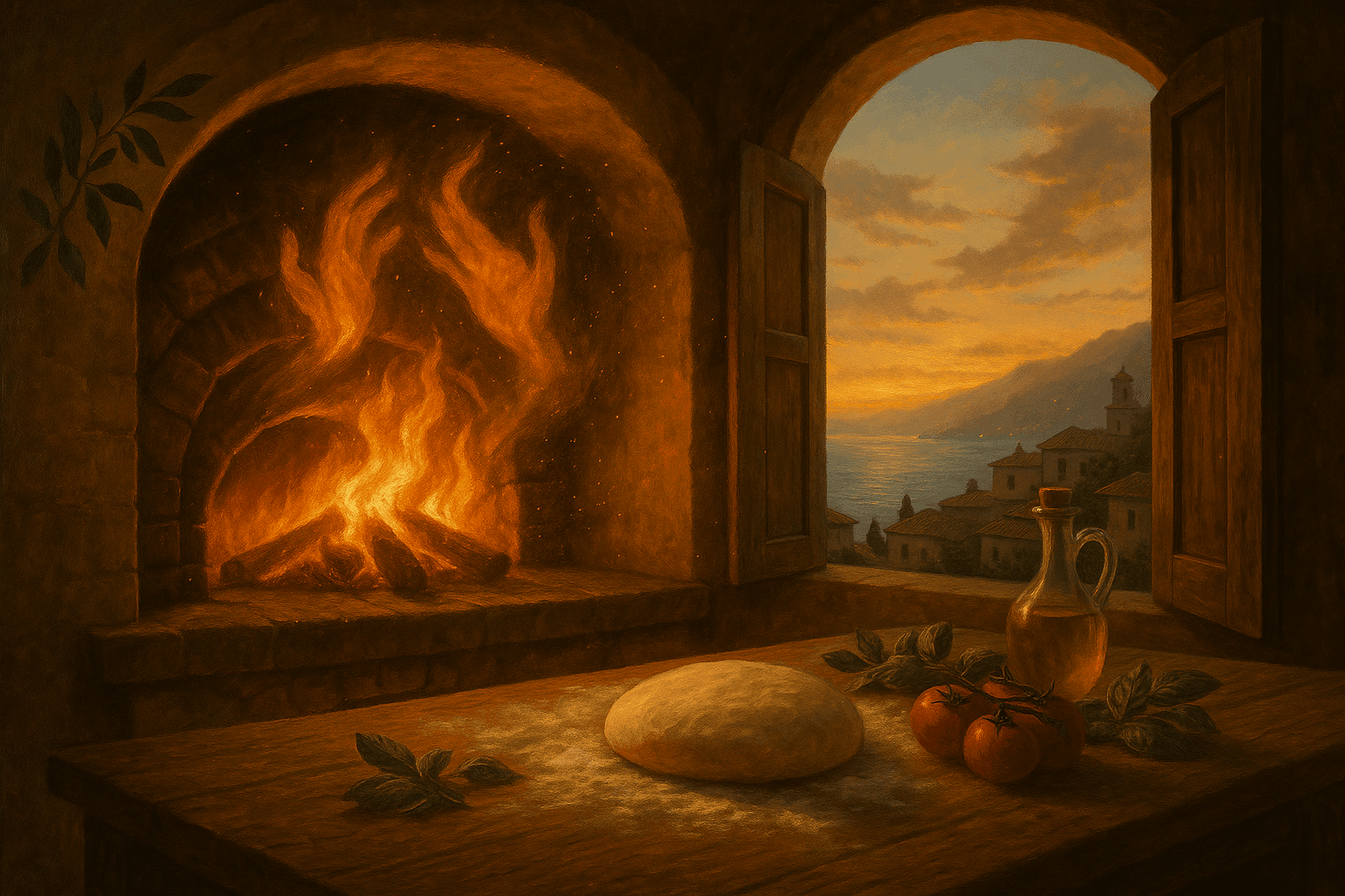 Pizza makers at work at La Fornara in Naples