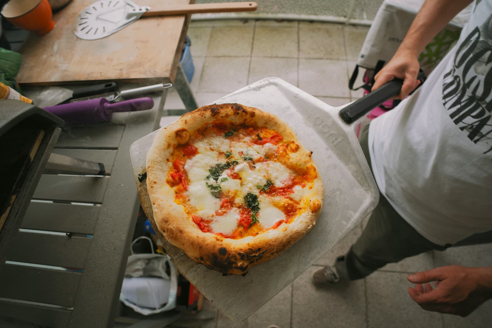 Margherita Extra - Our classic Margherita with double mozzarella and extra basil — a tribute to Naples with a little extra indulgence.