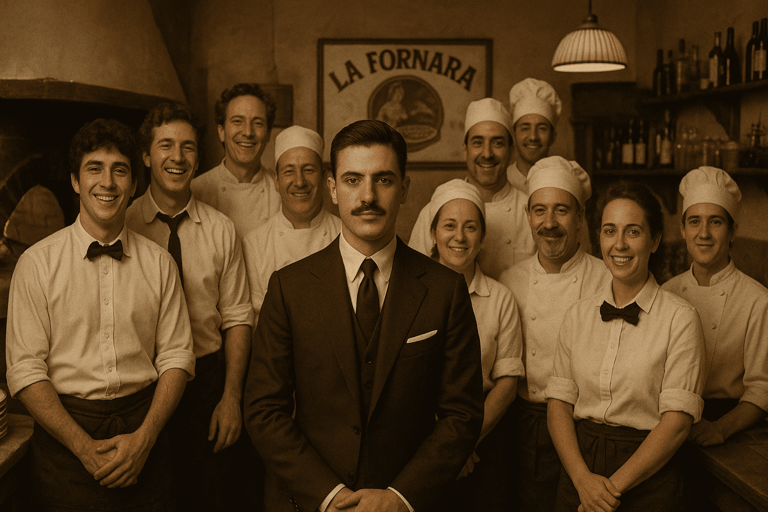 La Fornara team preparing authentic Italian pizza